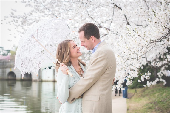Emily Clack Photography - cherry blossom engagement session