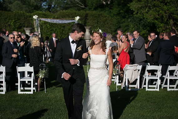 Dennis Drenner Photographs - baltimore museum wedding - bride and groom up the aisle