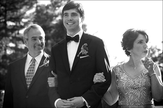 Dennis Drenner Photographs - baltimore museum wedding - groom walks down the aisle