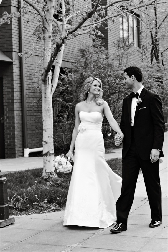 bride and groom walking - vibrant boulder wedding, Photo - Flourish Photography
