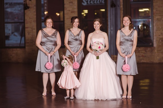 Duluth winter wedding - LaCoursiere Photography - bride and bridesmaids