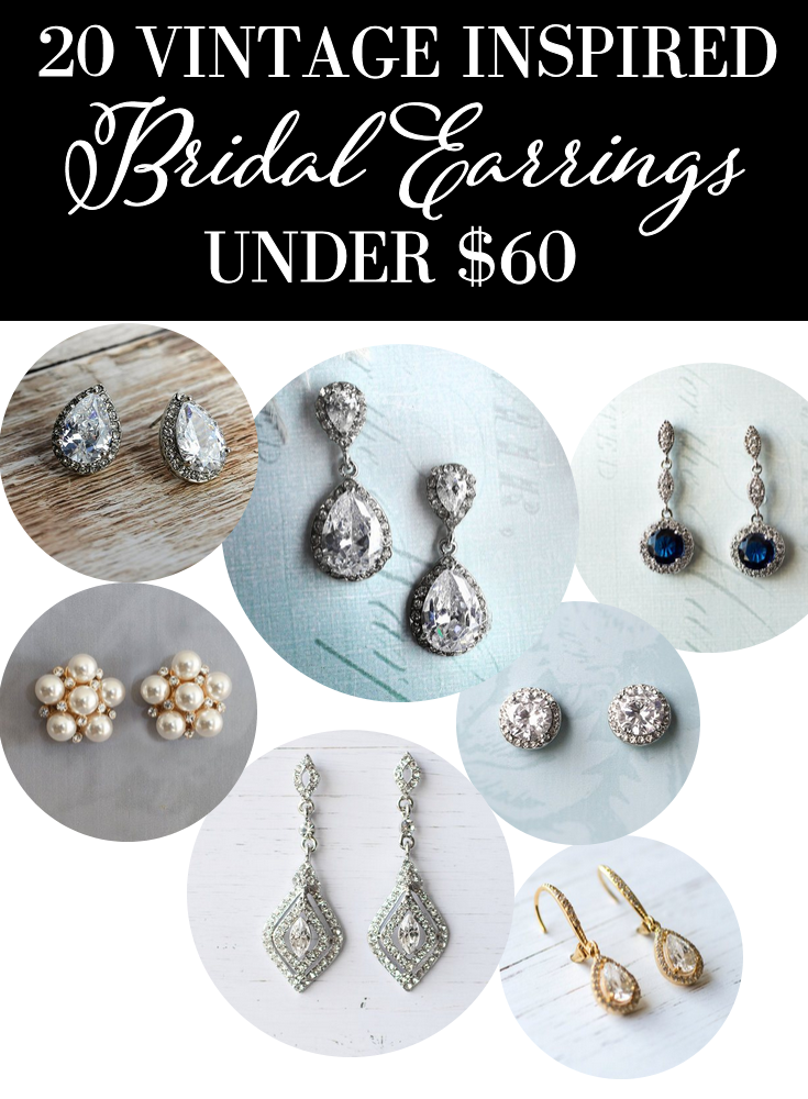 20 Vintage Inspired Bridal Earrings | https://emmalinebride.com/bride/vintage-inspired-bridal-earrings/