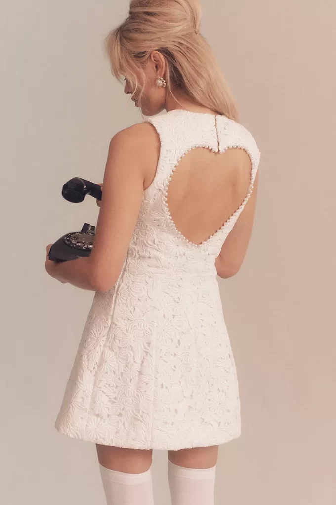 heart cut-out on the back of dress