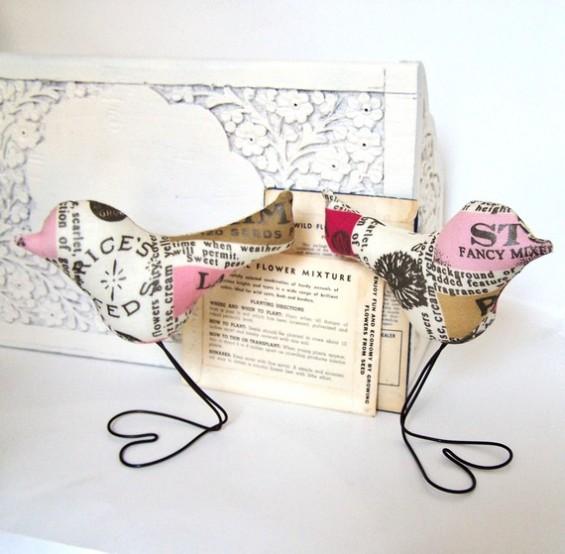 vintage seed packed bird cake topper for weddings