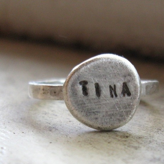personalized name ring bridesmaid gifts by tina h dee