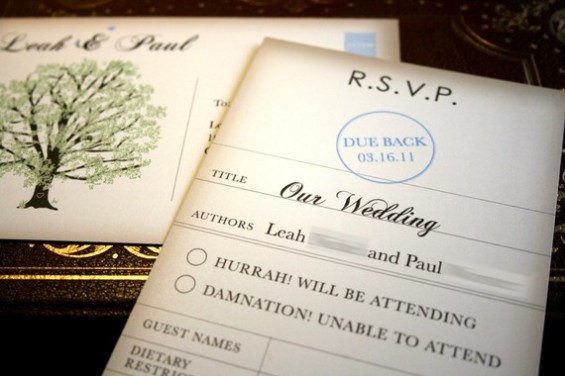 book themed wedding invitation