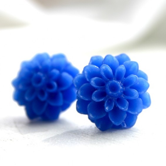 royal blue bridesmaid earrings