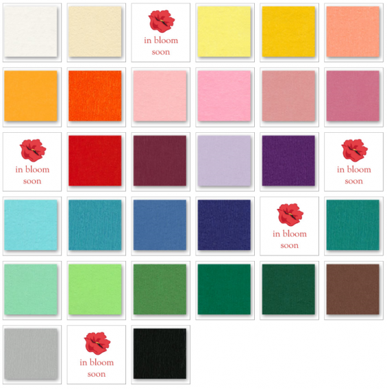 paper flower colors available