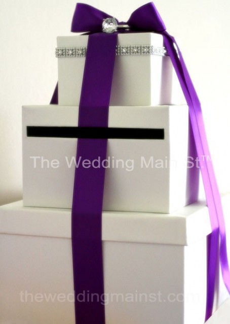 white wedding card boxes