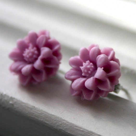 lilac bridesmaid earrings
