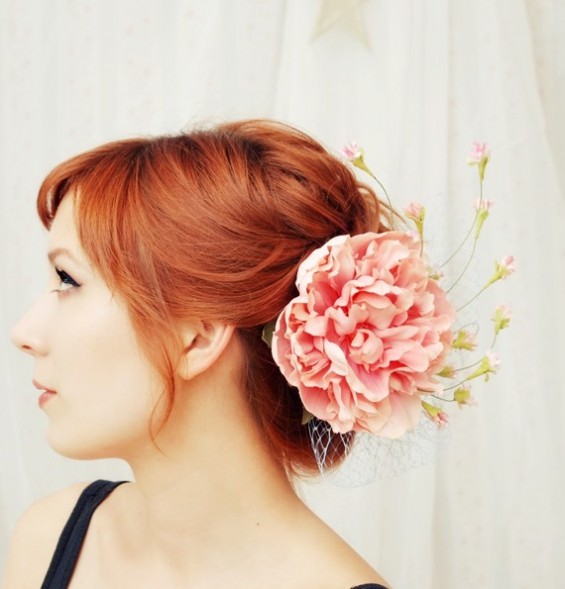 bridal hair flower