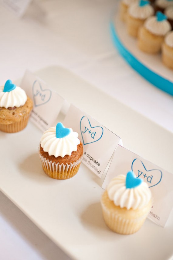 real wedding details - cupcakes for sweets table
