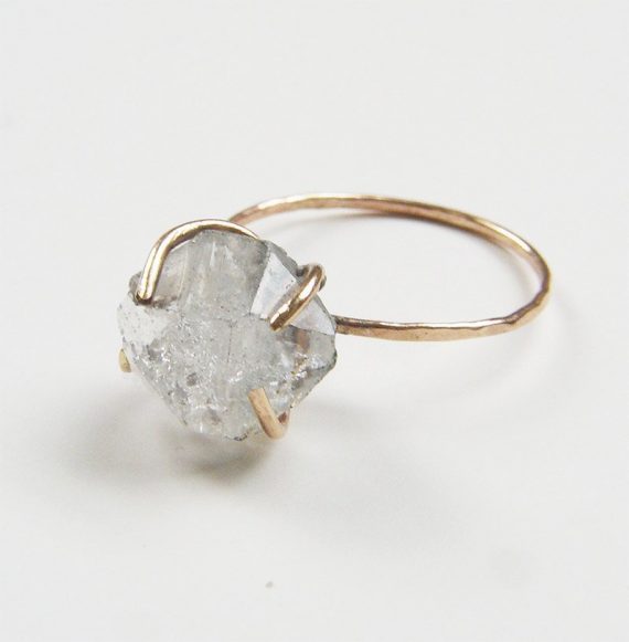 herkimer diamond ring