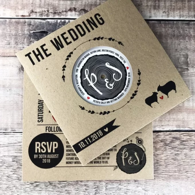 record wedding invitations
