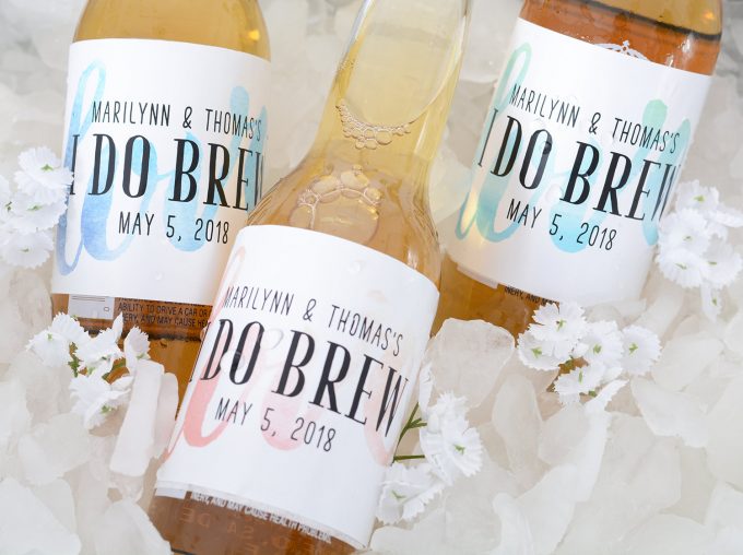 wedding beer labels, beer labels for wedding