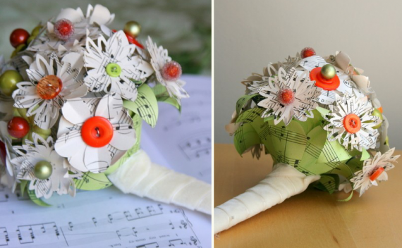 sheet music bouquet