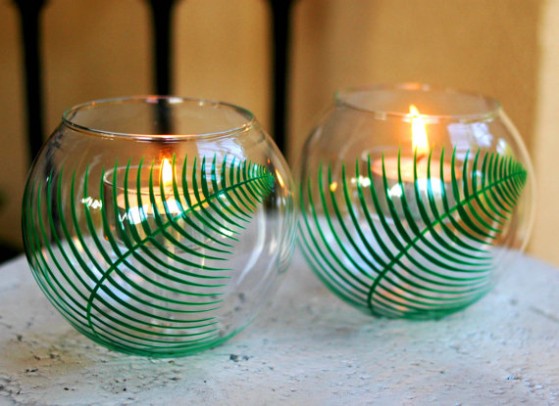 hand-painted votives