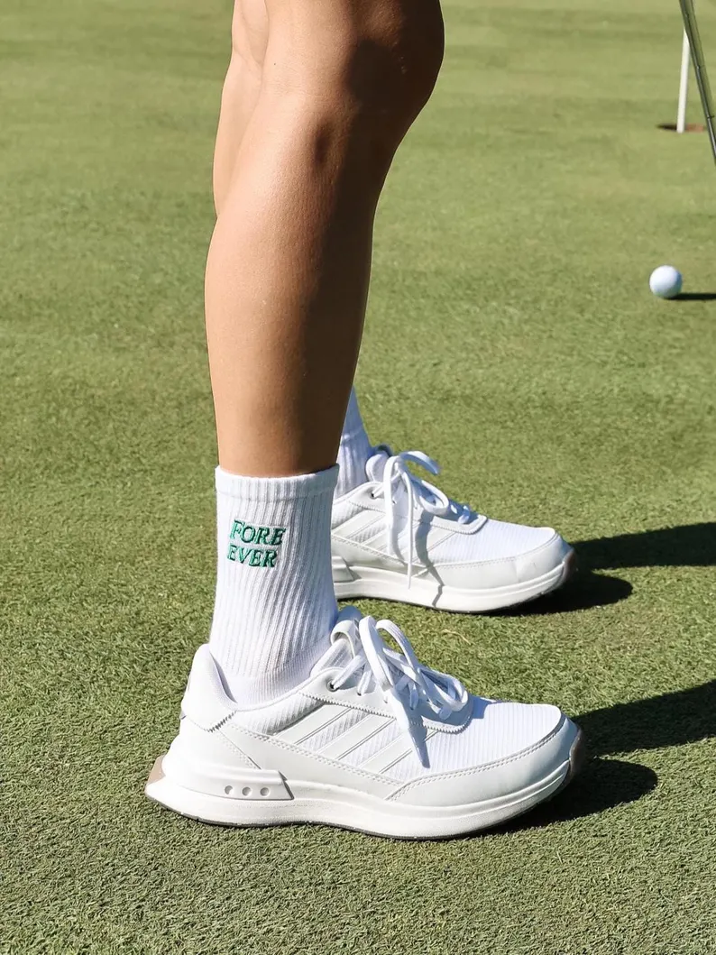 Fore ever golf themed wedding socks