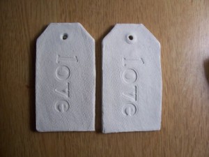 clay favor tags