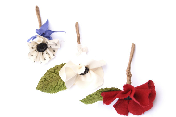 fabric boutonnieres