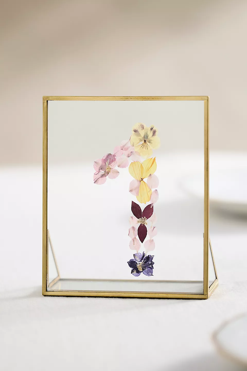 floral pressed wedding table numbers