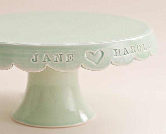 personalized wedding cake stand