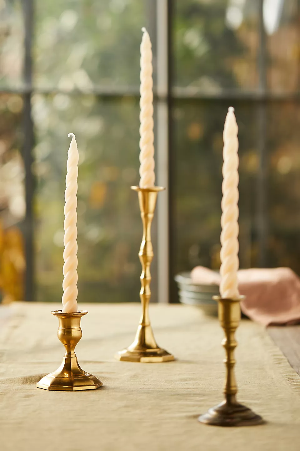 wedding taper candles for tabletop decor