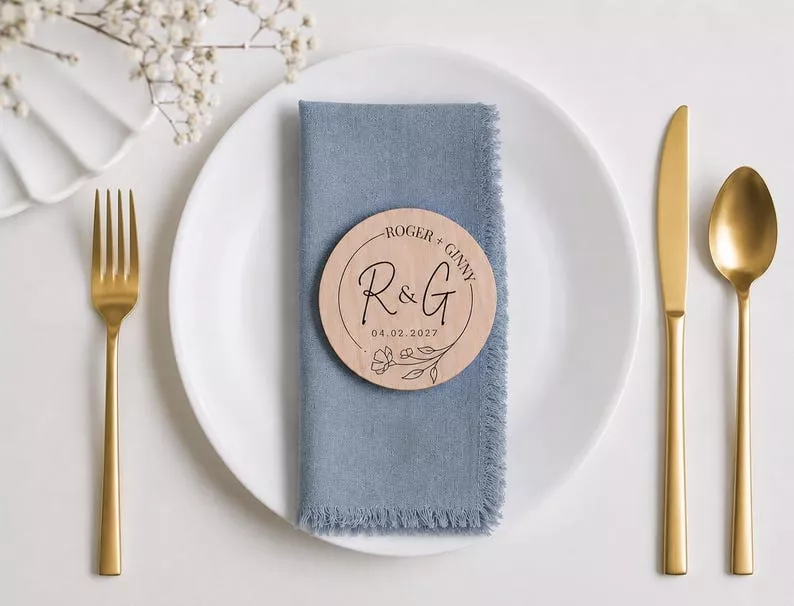 coaster favor for wedding table decoration
