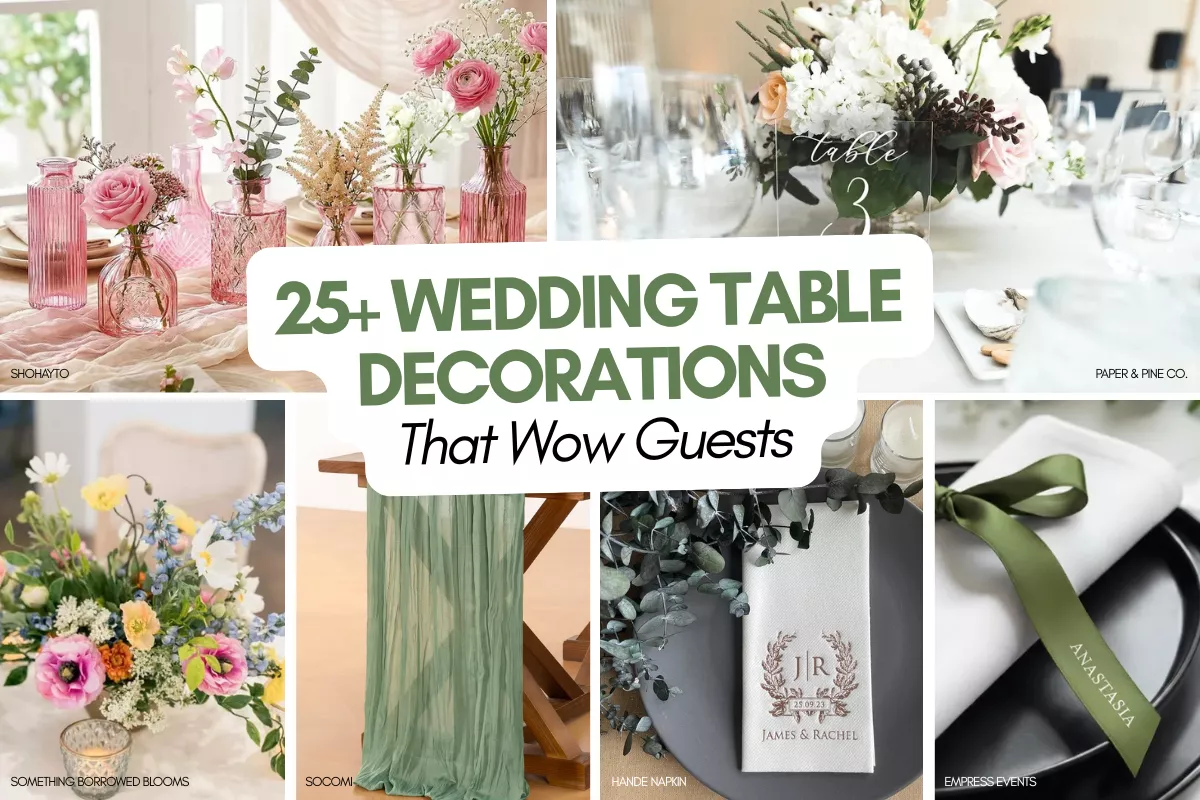 25+ Wedding Reception Table Decorations That Wow