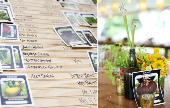 escort card seed packets