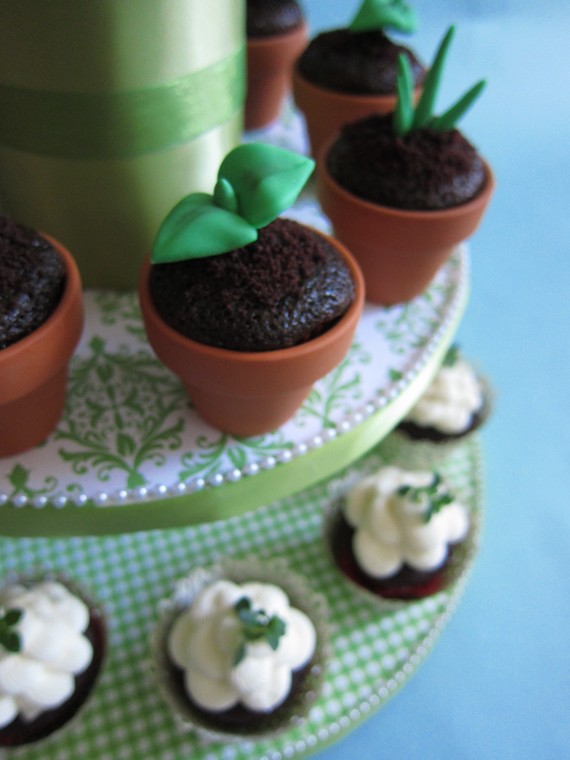 diy wedding cupcakes with sprout