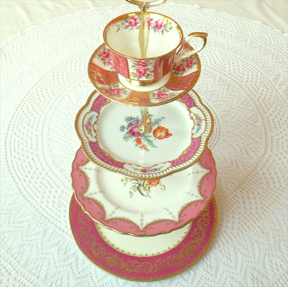 vintage wedding cake stands