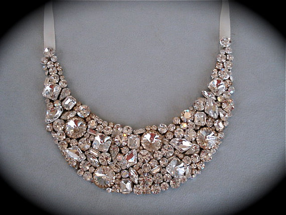 crystal bib necklace