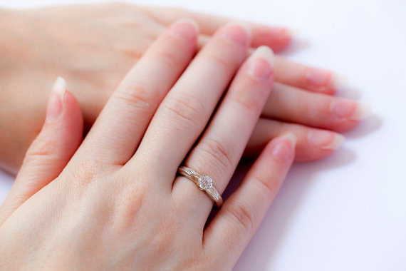 handmade wedding rings - solitaire