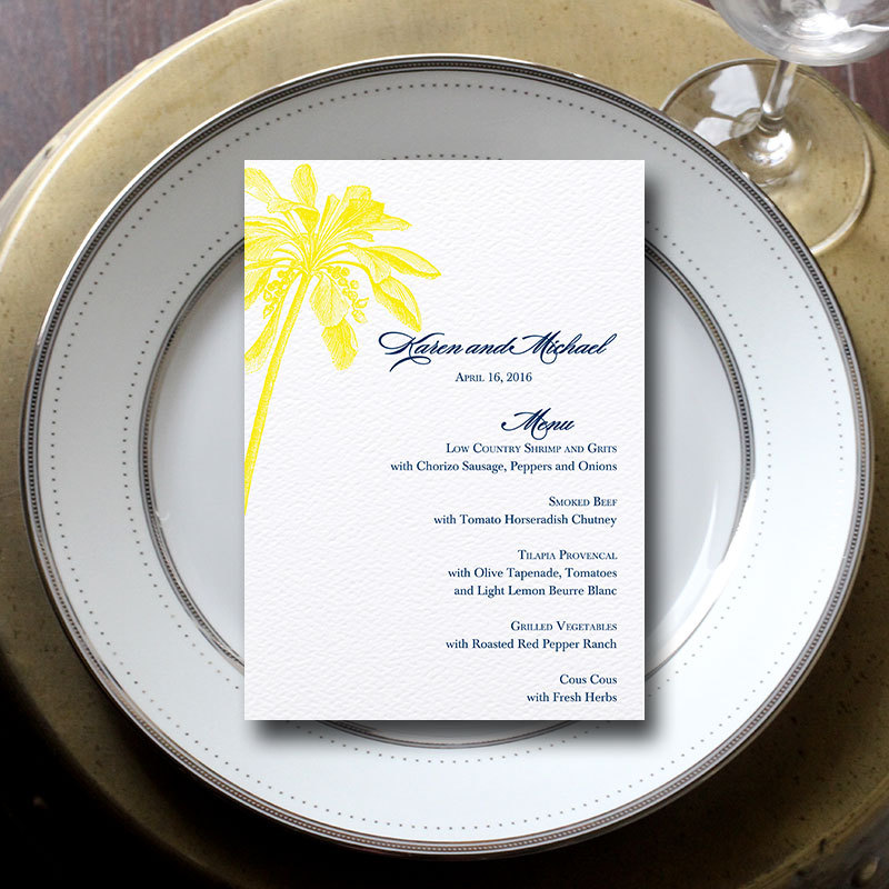 Wedding Menu Cards:  3 Reasons Why You Might Need/Want Them for Your Wedding | menu by Blush Paperie | via https://emmalinebride.com/invites/wedding-menu-cards/