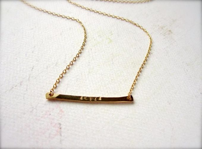 tiny name necklace