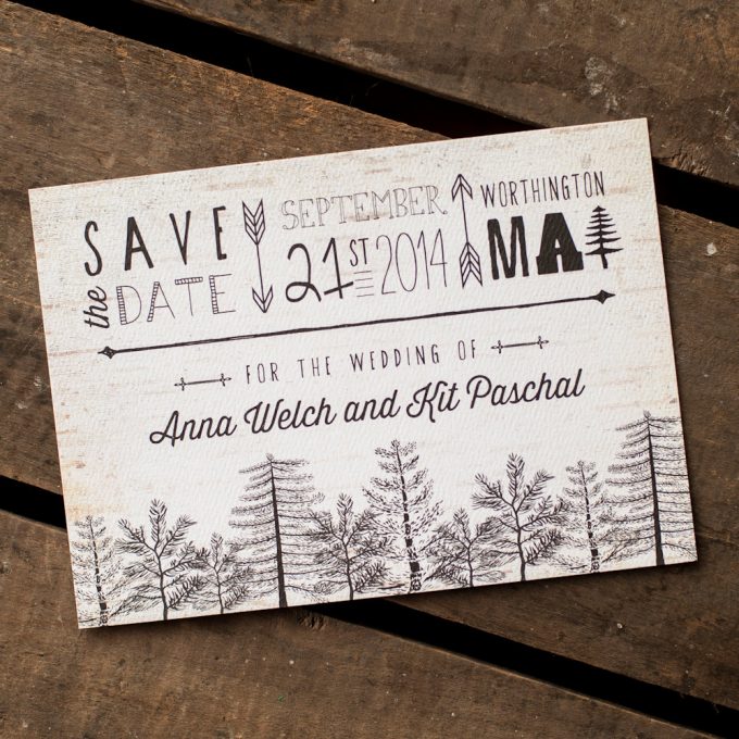 tree themed save the dates