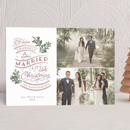 first Christmas married cards