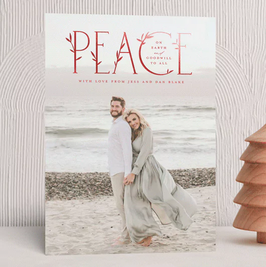 newly married holiday cards
