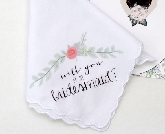 wedding hankies and personalized wedding handkerchiefs