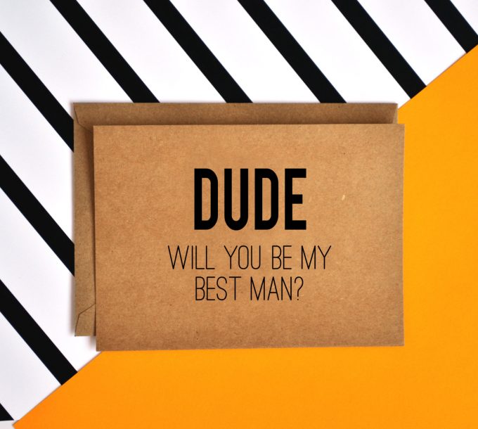dude card | Funny Groomsmen Cards He'll Actually Want to 