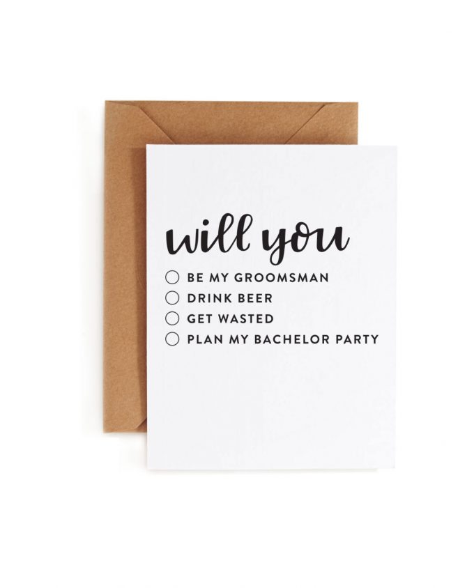 will you... | Funny Groomsmen Cards He'll Actually Want to 