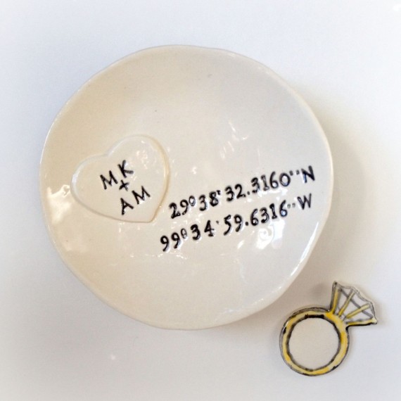 ring dish with coordinates
