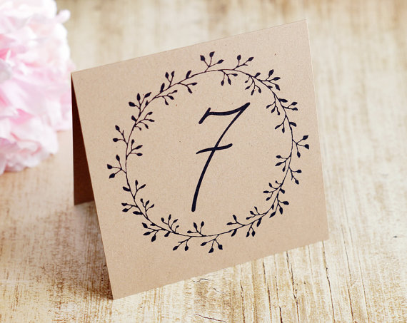 rustic table numbers by decocards | barn reception ideas for weddings via https://emmalinebride.com/reception/barn-ideas-weddings/ ‎