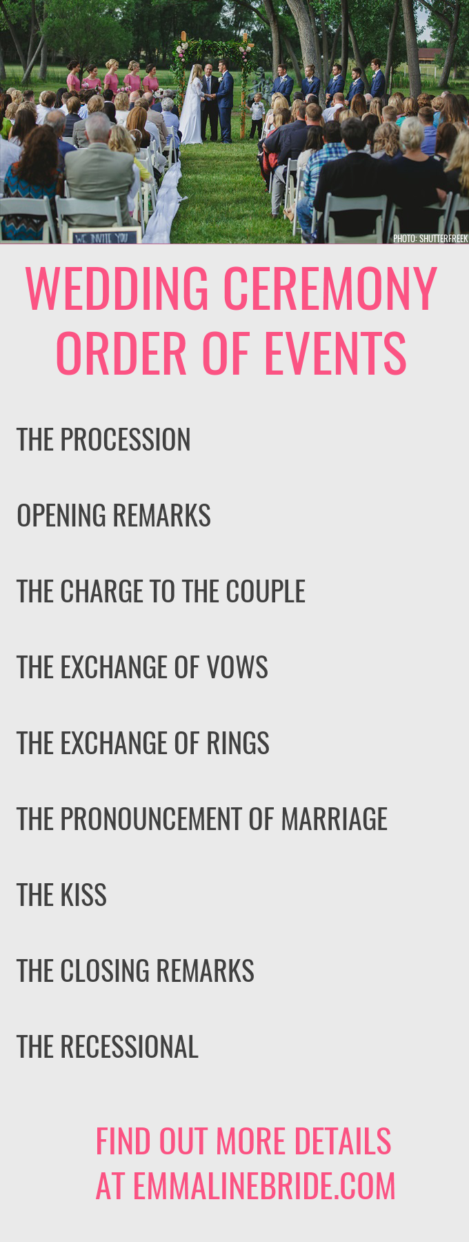 wedding ceremony order of events | https://emmalinebride.com/ceremony/order-events/