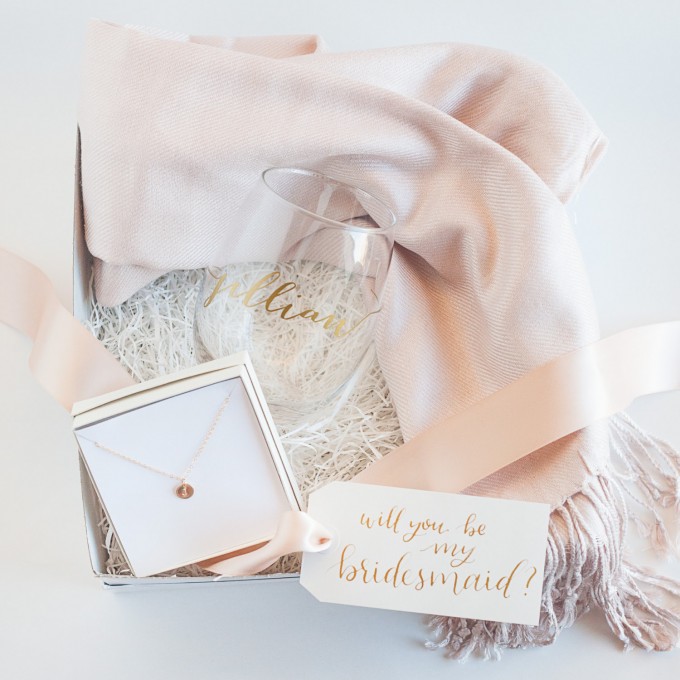 Ultimate Bridesmaid Gift Box | by Deighan Design | https://emmalinebride.com/gifts/bridesmaid-gift-box/