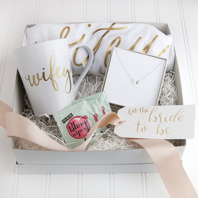 Bride Gift Box | by Deighan Design | https://emmalinebride.com/gifts/bridesmaid-gift-box/