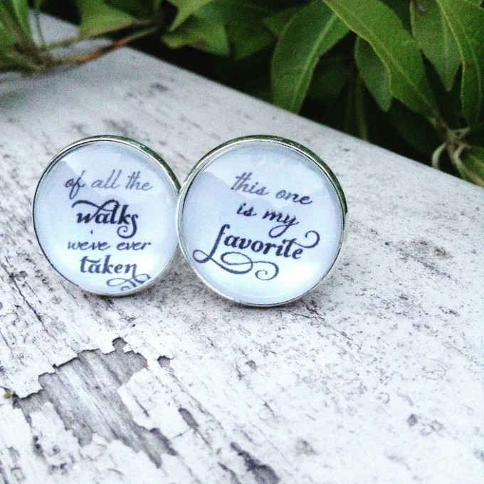 Of All The Walks We've Ever Taken, This One is My Favorite Cuff Links for Father of the Bride | by Over The Moon Bridal | https://emmalinebride.com/gifts/of-all-the-walks-cufflinks-dad/