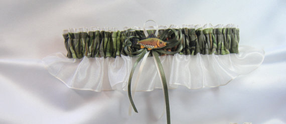 fishing garter by sheer satin and lace
