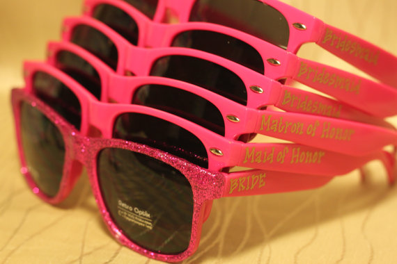 hot pink sunglasses | How to Plan the Best Beach Bachelorette Party | https://emmalinebride.com/how-to/plan-beach-bachelorette-party